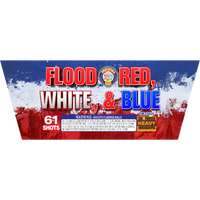 Flood Red, White, & Blue 61-Shot XL Aerial Cake