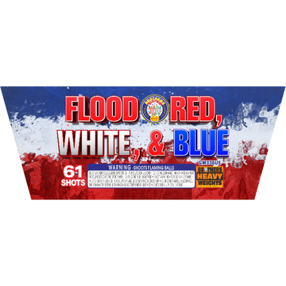 Flood Red, White, & Blue 61-Shot XL Aerial Cake