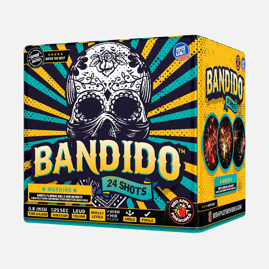 Calavera® Bandidos 48 disparos, sets de fuegos artificiales aéreos estándar para finales®