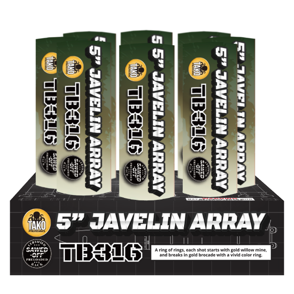 Torta aérea XL Javelin Array de 5 pulg. y 8 tiros