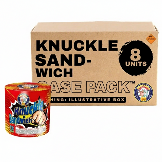 Knuckle Sandwich Torta aérea estándar de 12 disparos | Caja paquete™ 8/1