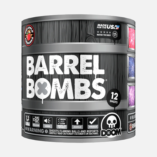 Barrel Bombs® Juego de Fuegos Artificiales Aéreos Finales Estándar de 48 Tiros®