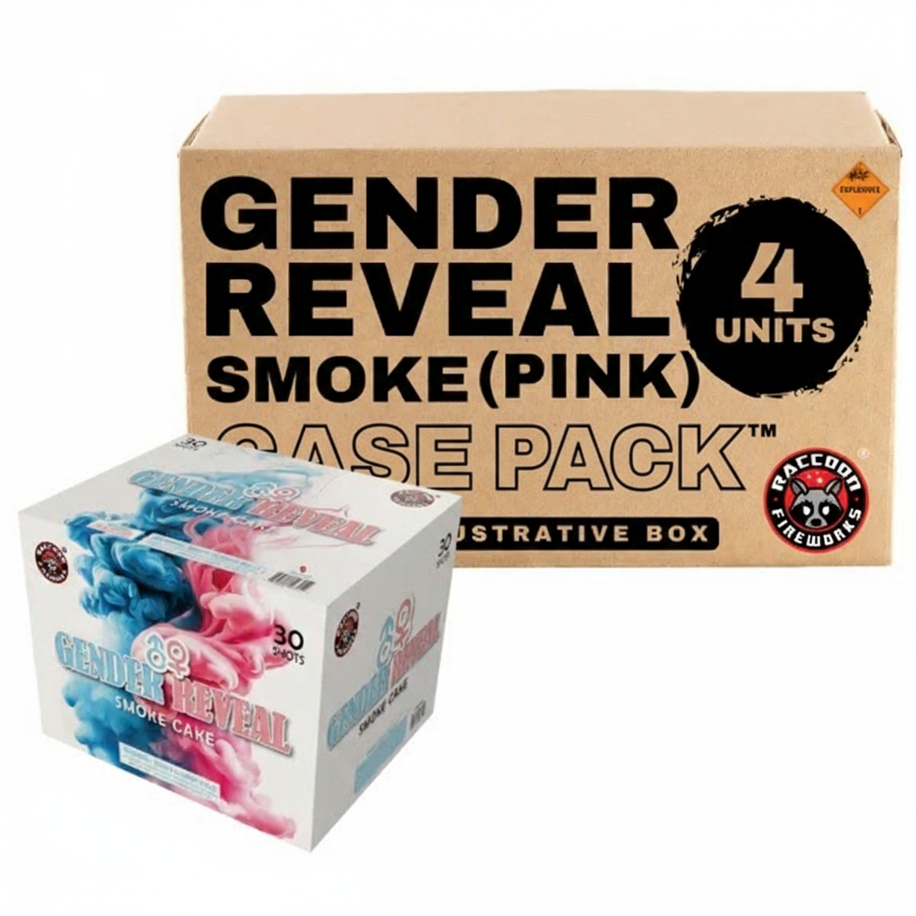 Gender Reveal Smoke (Pink) 30-Shot XL Aerial Cake | Case Pack™ 4/1