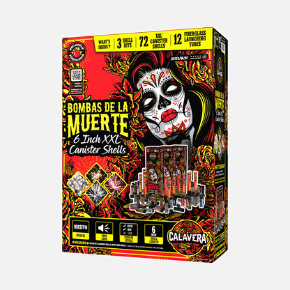 Bombas De La Muerte 24-Shot 6 in. XXL Canister Shells