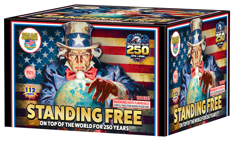 Standing Free 112-Shot XL Aerial Cake