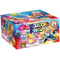 Pastel Aéreo XL Artistic Pyro de 45 Tiros | Caja de 4 unidades