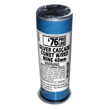 40mm Silver Cascade Comet w/ Red Mine Single Shot Pro-Line