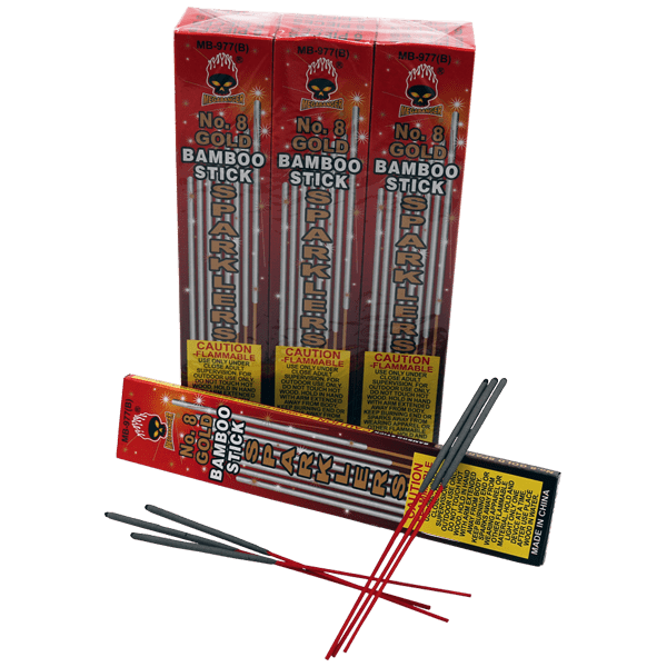 Sparkler #8 Gold Bamboo (12-Pack)