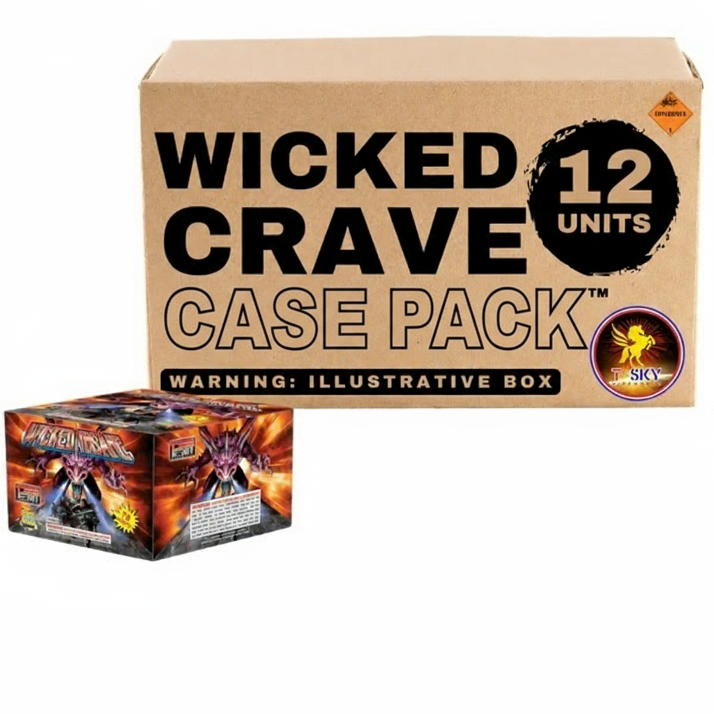 Wicked Insane 78-Shot Standard Aerial Cake | Case 12/1