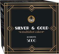 Silver & Gold 20-Shot XL Aerial Cake