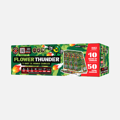 Flower Thunder 5-Shot XL Roman Candles