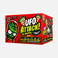 ¡Ataque OVNI!™ Juego de final aéreo XL® de 46 disparos® con OVNIs voladores.