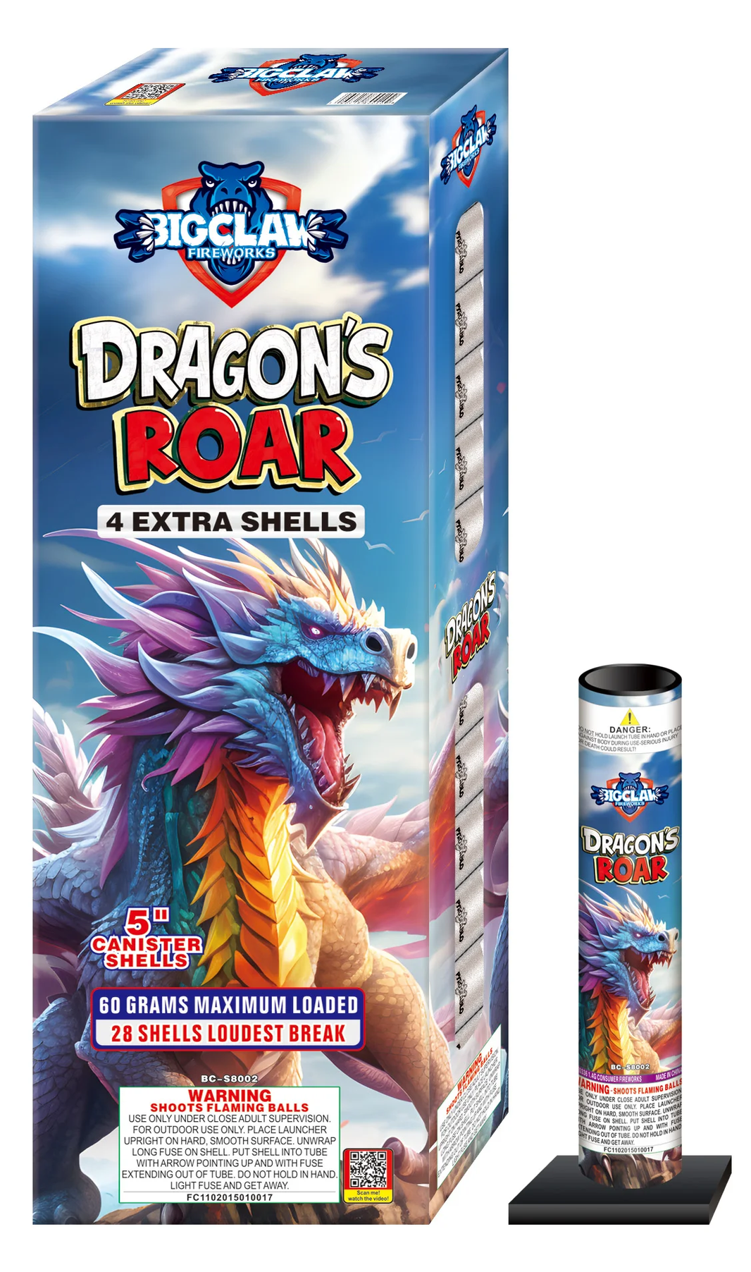 Dragon's Roar 28-Shot 5 in. Canister Shell