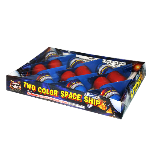 Two Color Space Ship Flying Novelty (6-Pack)