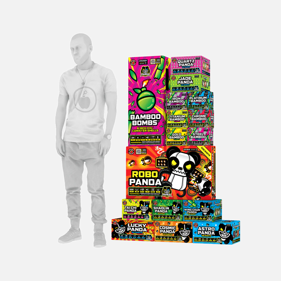 Giant Panda Box® 648 Shot Sampler® – Elevated Fireworks Giant Panda Box® 648 Shot Sampler® – Elevated Fireworks