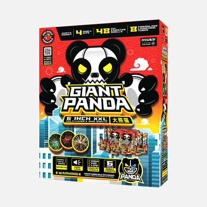 Giant Panda 12-Shot 6 in. XXL Canister Shells