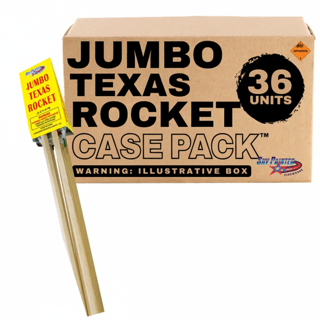 Jumbo Texas Rocket 6-Shot Standard Rocket | Case Pack™ 36/1