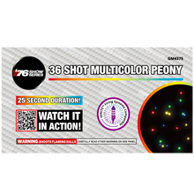 Multicolor Peony (25sec) 36-Shot XL Aerial Cake