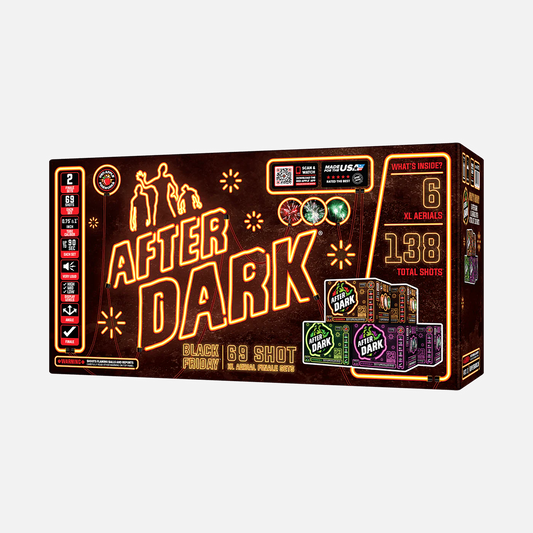 Black Friday After Dark® Set de fuegos artificiales de final de fiesta XL® de 69 disparos®