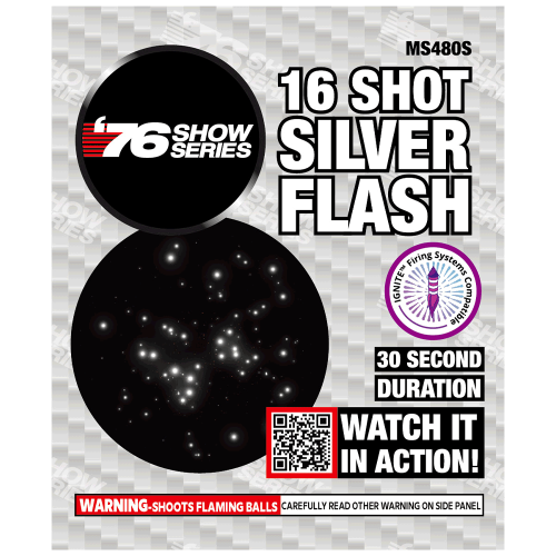 Silver Flash (30sec) 16-Shot Standard Aerial Cake