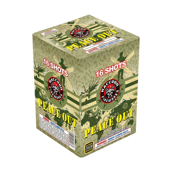 Peace Out 16-Shot Standard Aerial Cake