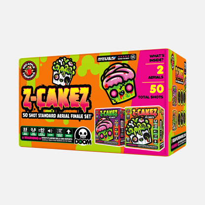 Z-Cakez™ Baterías de Fuegos Artificiales Estándar de 50 Disparos®