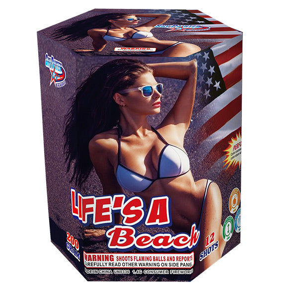 Life's A Beach 12-Shot Standard Aerial Cake