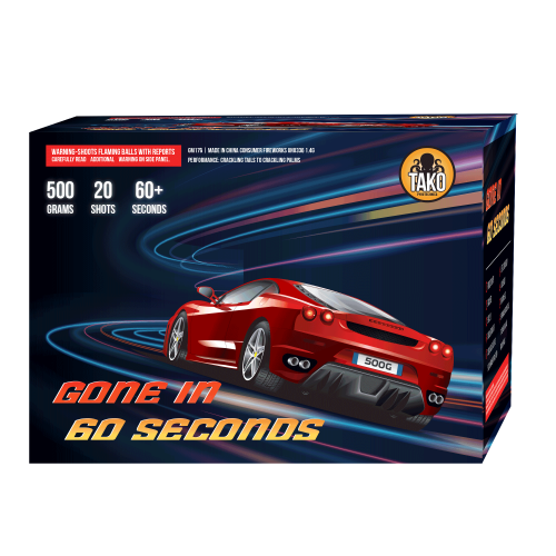 Gone in 60 Seconds 20-Shot XL Aerial Cake