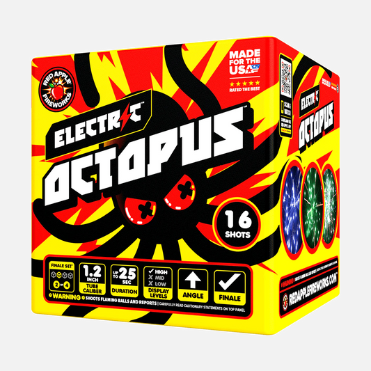 Set de Fuegos Artificiales Aéreos Electric™ 64-Disparos XL® Finale®