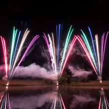 Fan Rainbow Dahlia Mine (18sec) 25-Shot XL Aerial Cake