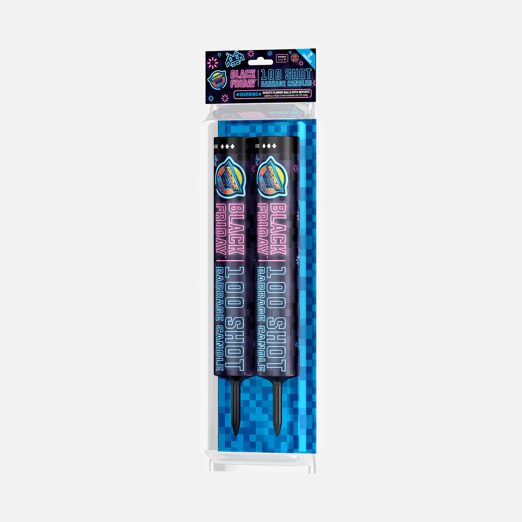 Black Friday Arcade® 100 Shot Barrage Candles