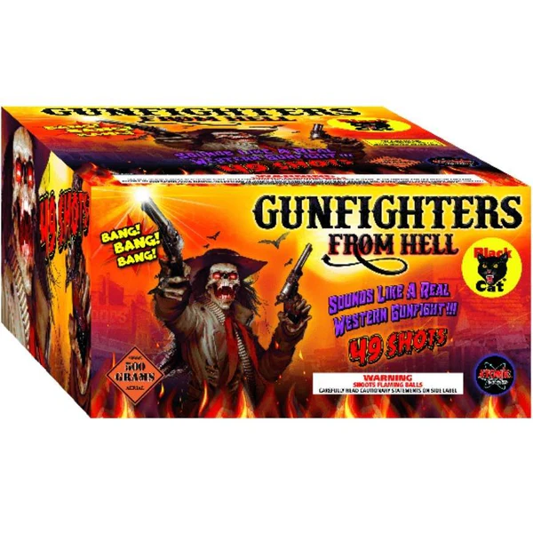Gunfighters From Hell 49-Shot XL Aerial Cake