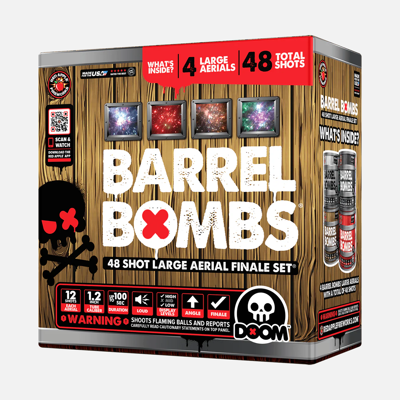 Barrel Bombs 48-Shot Standard Aerial Finale Set