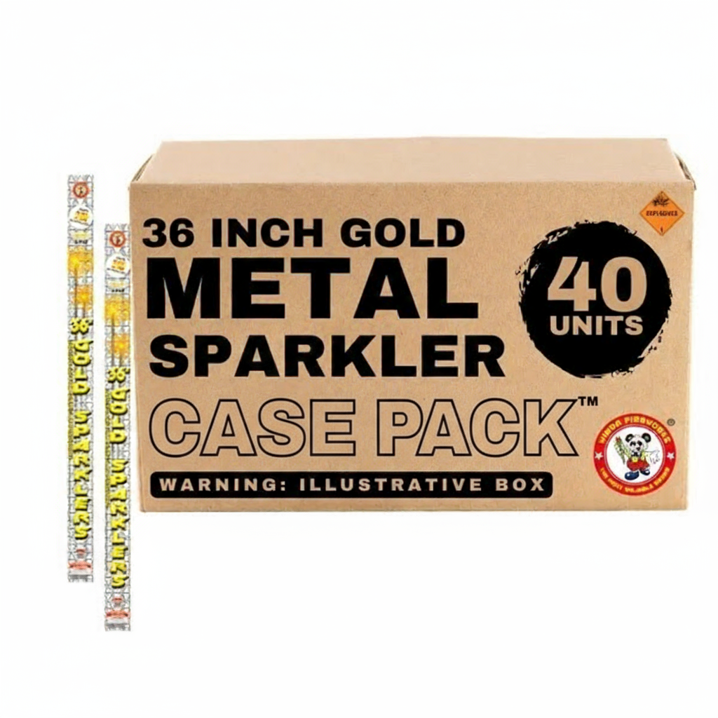 36" Gold Metal Sparkler (6-Pack) Sparkler | Case Pack™ 40/1