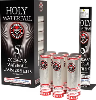 Holy Waterfall Proyectiles de mortero de 6 disparos y 5 pulgadas