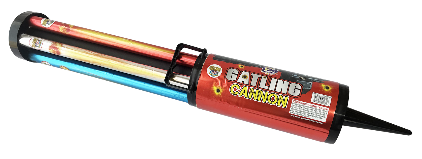 Gatling Cannon 130-Shot Barrage Roman Candle