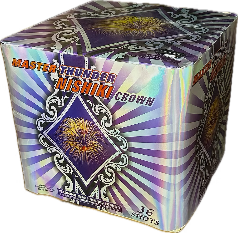 Master Thunder Nishiki Crown 36-Shot XXL Aerial Cake