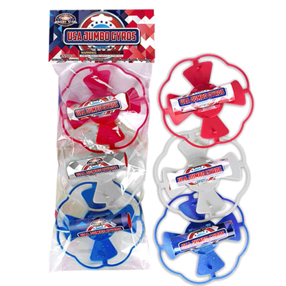 USA Jumbo Gyros voladores de juguete (paquete de 3)