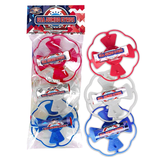 USA Jumbo Gyros voladores de juguete (paquete de 3)