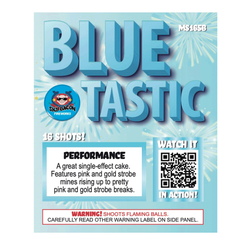 Blue Tastic 16-Shot Standard Aerial Cake