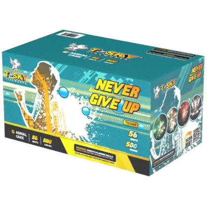Never Give Up 56-Shot XL Aerial Cake | Case Pack™ 4/1