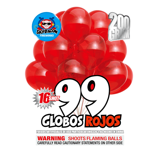 99 Red Balloons 16-Shot Standard Aerial Cake