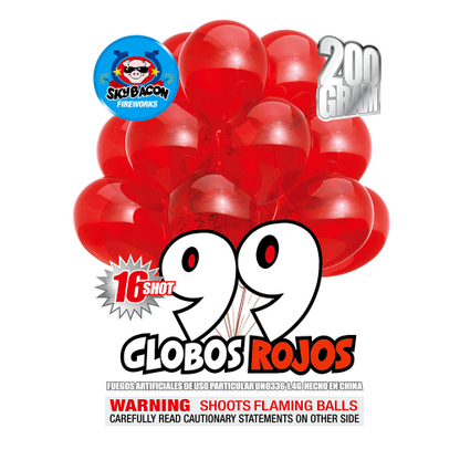 99 Red Balloons 16-Shot Standard Aerial Cake