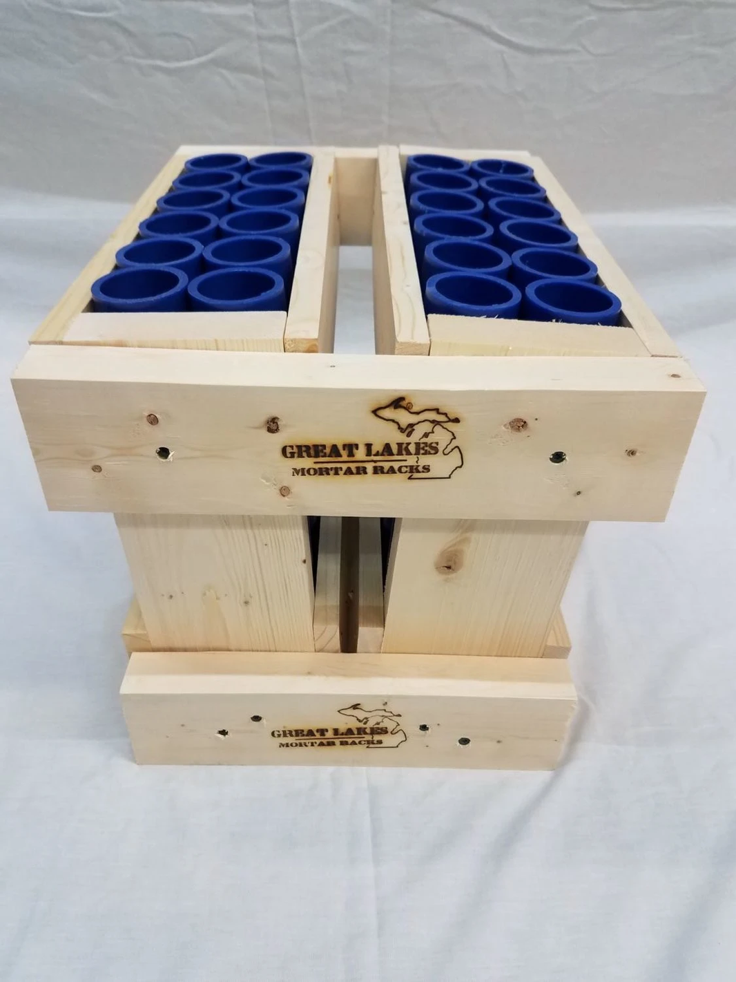 Great Lakes Mortar Racks™ 24-Shot Double Row Fan Rack