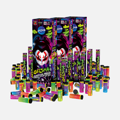 Geisha 24-Shot 6 in. XXL Canister Shells