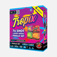 Tropix™ 76 disparos Juego de fuegos artificiales de final estándar®