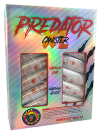 Conchas de artillería Predator XL de 12 disparos y 5 pulgadas