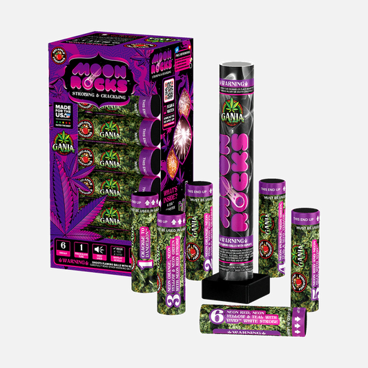 Ganja® Moon Rocks™ 6 Shot 6-Inch XXL™ Canister Shells
