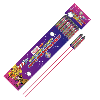 Jumbo Whistling Moon Traveler Bottle Rocket (12-Pack)