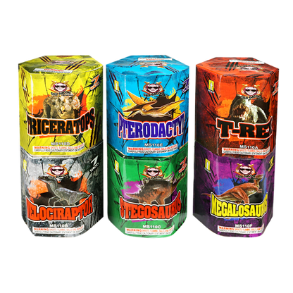 Dino Pack 7-Shot Standard Aerial Cake Set